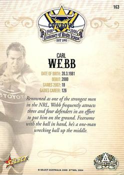 2008 NRL Centenary #163 Carl Webb Back